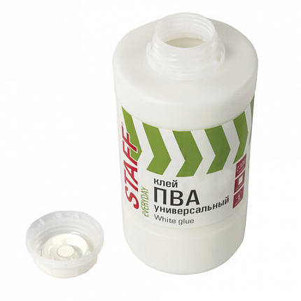 Клей ПВА универсальный 2,3 кг (бумага, картон, дерево), STAFF, 606433