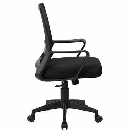 Кресло CROMEX (КРОМЕКС) "Basic CH-698", с подлокотниками, механизм качания, сетка/ткань TW, черное, 533069