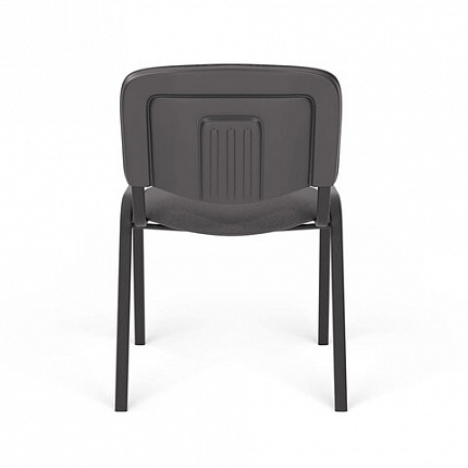 Стул для персонала и посетителей "ИЗО", черный каркас, серая ткань, В-3/С-71 меланж