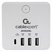 Сетевой фильтр CABLEXPERT Cube, 4 розетки, 16 А, 1 x Type-C PD, 3 х USB, белый, CUBE-4-СU3-W, CUBE-4-CU3-W
