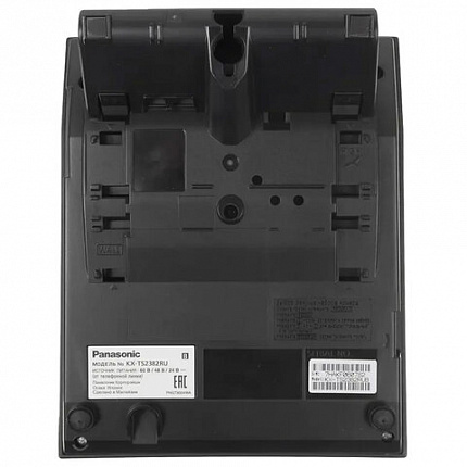Телефон PANASONIC KX-TS2382RUB, память 10 последних набранных номеров, тональный/импульсный режим, повтор, чёрный