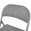 Стул складной BRABIX "Golf Plus CF-003 КОМФОРТ", серый каркас, серая ткань, 532890