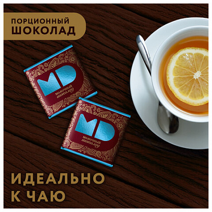 Шоколад порционный МОНЕТНЫЙ ДВОР, молочный шоколад 42%, 96 плиток по 5 г, в шоубоксах, 508
