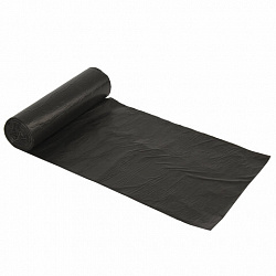 Мешки для мусора 120 л, черные, в рулоне 10 шт., ПНД 18 мкм, 70х110 см, ОФИСМАГ стандарт, 601388