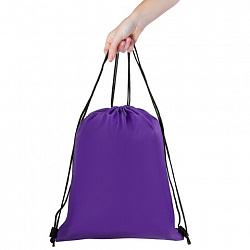 Мешок для обуви BRAUBERG ПРОЧНЫЙ, на шнурке, фиолетовый, 42x33 см, 270288