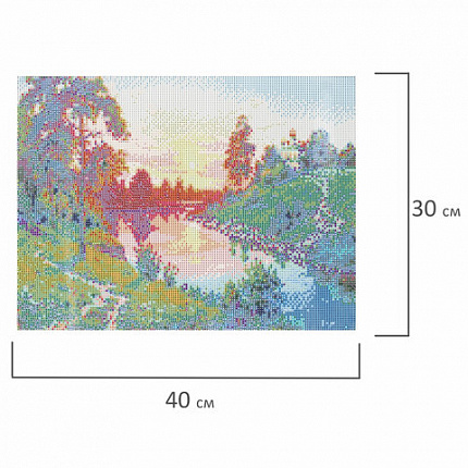 Картина стразами (алмазная мозаика), 30х40 см, ОСТРОВ СОКРОВИЩ "Тишина", без подрамника, 663858