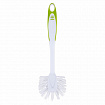 Щетка для мытья посуды ЛЮБАША, 25 см, пластик, ручка с ПВХ-покрытием, 603631