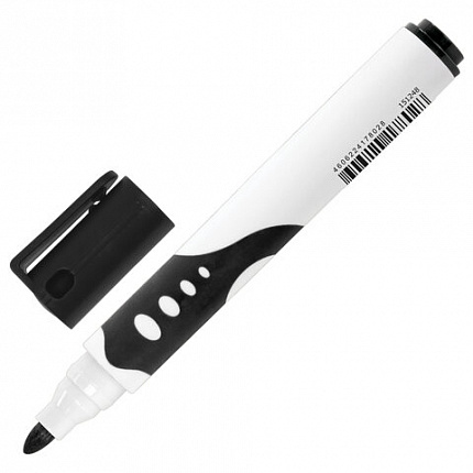 Маркеры стираемые для белой доски НАБОР 4 ЦВЕТА, BRAUBERG "SOFT", 5 мм, резиновая вставка, 151252