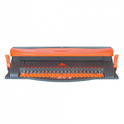 Переплетная машина для пластиковой пружины BRAUBERG BM-4, + ДЫРОКОЛ на 4 отверстия, пробивает 4 л., сшивает до 50 л., 531585