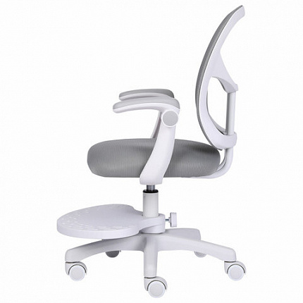 Кресло детское с подставкой для ног BRABIX "Toy MG-205", сетка/ткань TW, серое, 533153