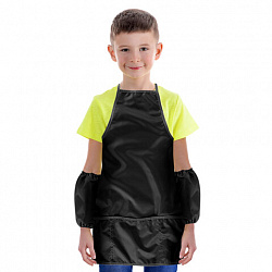 Фартук с нарукавниками для уроков труда ПИФАГОР, 3 кармана, увеличенный размер, 45x60 см, черный, 273747