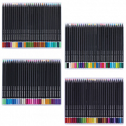 Карандаши цветные чёрное дерево BRAUBERG BLACK WOOD, 120 цветов, мягкий грифель 3 мм, 182046