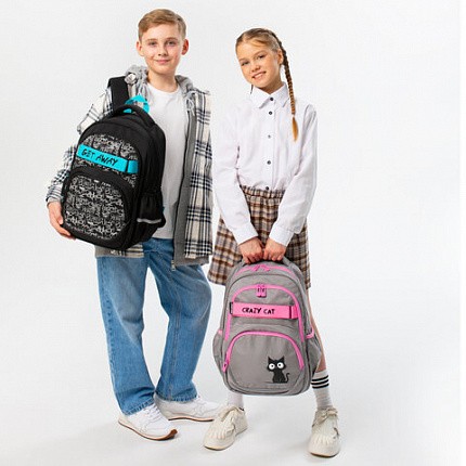 Рюкзак BRAUBERG MOTION, 2 отделения, 3 кармана, "Get away", СВЕТООТРАЖАЮЩИЙ ПРИНТ, 41х28х17 см, 273117