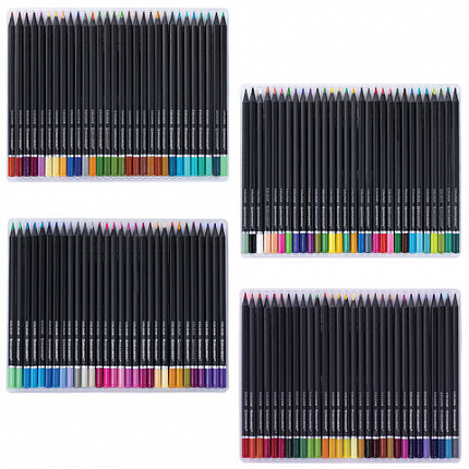 Карандаши цветные чёрное дерево BRAUBERG BLACK WOOD, 120 цветов, мягкий грифель 3 мм, 182046