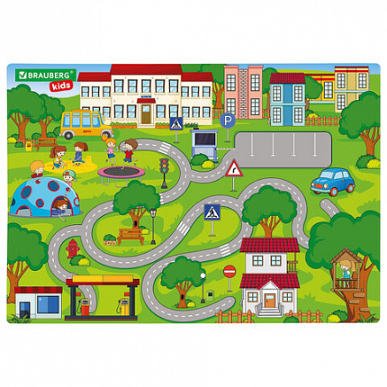Настольное покрытие BRAUBERG KIDS, А3+, пластик, 46x33 см, "Лабиринт", 273620