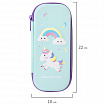 Пенал BRAUBERG, 1 отделение, 1 откидная планка, EVA 3D, 22х10х5 см, "Unicorn", 270699