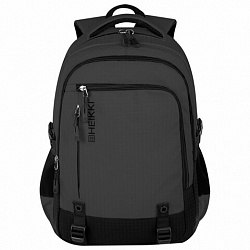 Рюкзак HEIKKI VALUABLE (ХЕЙКИ) универсальный, 2 отделения, отделение для ноутбука, серый, 48x33x19 см, 273871