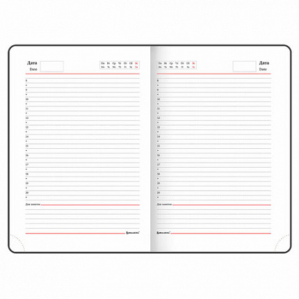 Ежедневник недатированный А5 (138х213 мм), BRAUBERG VISTA, под кожу, гибкий, 136 л., "Great Britain", 112007