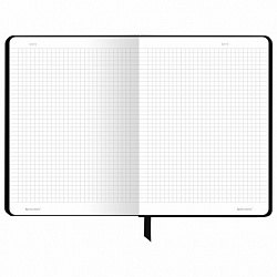 Блокнот с резинкой в клетку 96 л., А5 145х203 мм, твердая обложка с фольгой, BRAUBERG, "Marble", 116328