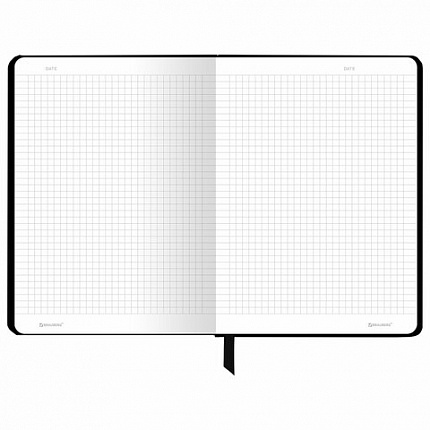 Блокнот с резинкой в клетку 96 л., А5 145х203 мм, твердая обложка с фольгой, BRAUBERG, "Marble", 116328