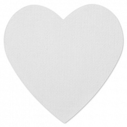 Холсты на магните в форме сердца НАБОР 4 шт., 7,5 см, 280 г/м2, 100% хлопок, BRAUBERG ART CLASSIC, 192334