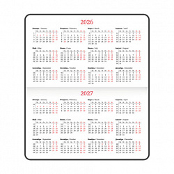 Еженедельник датированный 2026 МАЛЫЙ ФОРМАТ 95х155 мм, А6, BRAUBERG "Vista", под кожу, "Black coal", 117205