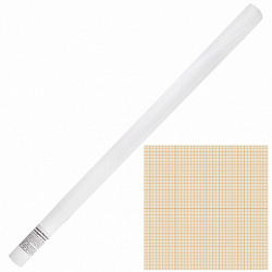 Бумага масштабно-координатная (миллиметровая), рулон 640 мм х 10 м, оранжевая, 65 г/м2, STAFF, 122809