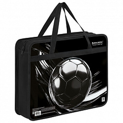 Папка на молнии с ручками BRAUBERG А4, 1 отделение, пластик, 80 мм, "Metal ball", 274499