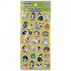 Наклейки декоративные "Настроение", 17,5х9 см, ассорти 4 вида, FUNSTER (ФАНСТЕР), 666098