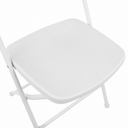 Стулья складные BRABIX "Golf CF-002", КОМПЛЕКТ 4 шт., белый каркас, пластик белый, 533031