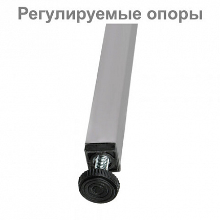 Скамья со спинкой деревянная на металлокаркасе "СТ 6", 2000х350х860 мм, регулируемые опоры, каркас металлический серый, сиденье дерево