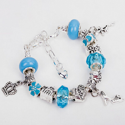 Набор для создания бижутерии и украшений 66 элементов Аквамарин в пластиковом боксе, BRAUBERG KIDS, 665297