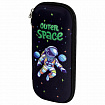 Пенал ЮНЛАНДИЯ, 1 отделение, карман, полиэстер/EVA, 22х10х5 см, "Outer space", 273192