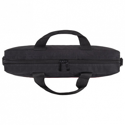Сумка портфель BRAUBERG PRACTICAL с отделением для ноутбука 15,6", Blue line, черная, 29х40х7 см, 272603