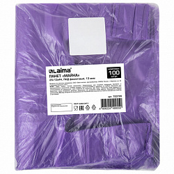 Пакет "майка" КОМПЛЕКТ 100 штук, 25+13х44, ПНД фиолетовый, 13 мкм, LAIMA, 700795