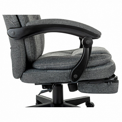 Кресло офисное CH-868MSG-BF, синхромеханизм, вибромодуль, подставка для ног, ткань, серое, 1998751