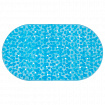 Коврик для ванны противоскользящий 69х40 см, "Камешки", овальный, прозрачно-голубой, ПВХ, PRIMILA (ПРИМИЛА), 700368