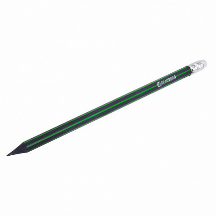 Карандаши чернографитные BRAUBERG НАБОР 6 шт., "Aviator", НВ, с резинкой, пластиковые, корпус ассорти, заточенные, 180632