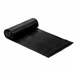 Мешки для мусора 160 л, черные, в рулоне 10 штук, прочные, ПВД 45 мкм, 90x110 см, LAIMA, 702674