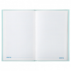 Блокнот А5 134х206 мм, 80 л., твердый, клетка, тиснение фольгой, STAFF, "Пёрышки", 111610