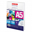 Бумага для цветной лазерной печати А5, ПЛОТНАЯ 235 г/м2, 100 л., BRAUBERG DIGITAL, 145% (CIE), 116410