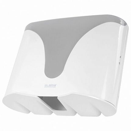Диспенсер для полотенец EXTRA LAIMA PROFESSIONAL, (Система H2), Z-сложения, белый, ABS-пластик, 609472