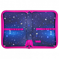 Пенал BRAUBERG, 1 отделение, полиэстер, 21х14 см, "Space cat", 273518