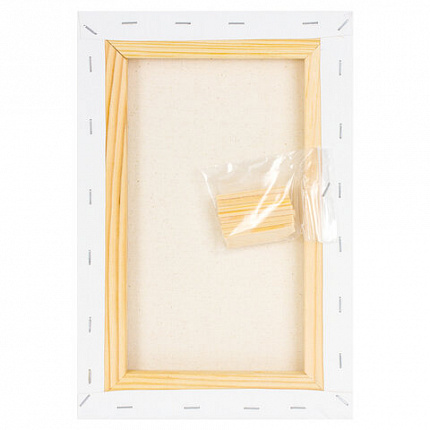 Холст на подрамнике BRAUBERG ART DEBUT, 20х30см, 280 г/м2, грунт, 100% хлопок, мелкое зерно, 191641