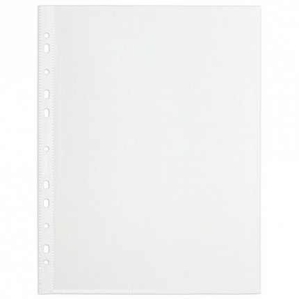 Папки-файлы перфорированные А4 BRAUBERG, КОМПЛЕКТ 200 шт., ПЛОТНЫЕ, матовые, 45 мкм, 229662