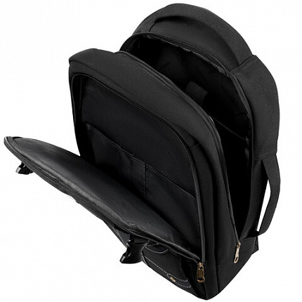 Рюкзак HEIKKI DESERTED (ХЕЙКИ) универсальный, отделение для ноутбука, EVA-спинка, черный, 48х34х18 см, 273876