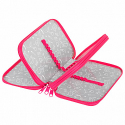 Пенал ПИФАГОР, 3 отделения, ламинированный картон, 19х11 см, "Pretty bunny", 273485