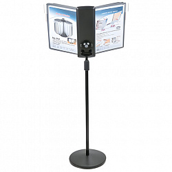 Демосистема напольная на 10 панелей, с 10 серыми панелями А4, BRAUBERG, 235339