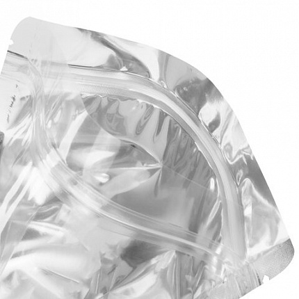 Пакеты дой-пак с замком ZIP LOCK, металлизированная + прозрачная стенка, 120х200 + 40 мм, КОМПЛЕКТ 100 штук, 70 мкм, BRAUBERG, 700683