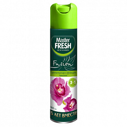 Освежитель воздуха аэрозольный 300мл MASTER FRESH FUSION 3в1 "Тропическая орхидея", шк 73442, С0006348